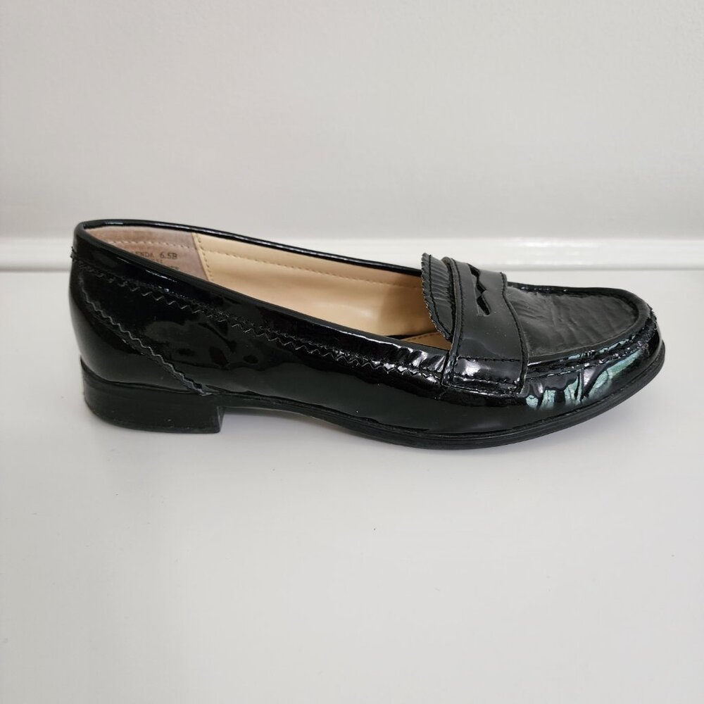 Ralph Lauren Black Patent Leather Penny Loafers - Picture 2 of 9